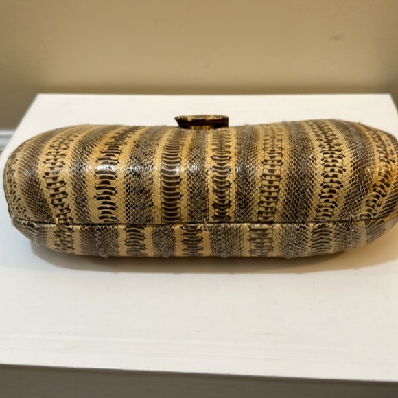 Vtg snakeskin clutch handbag - Picture 5 of 9